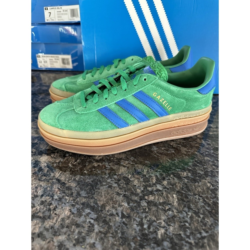 Adidas‎ Women's Gazelle Bold Suede Green - IE1370 Sz 7.5. New Shoes, Sneakers